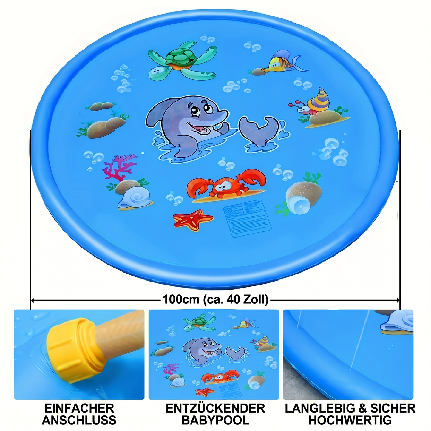 AquaJoy™ Splash Pad - rutschfeste Wasserspass für Kinder und Babys